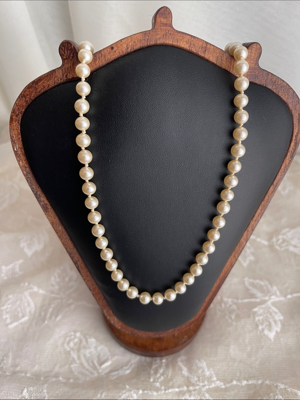 24" Timeless Cream Faux Pearl Necklace with Silver-Tone Clasp